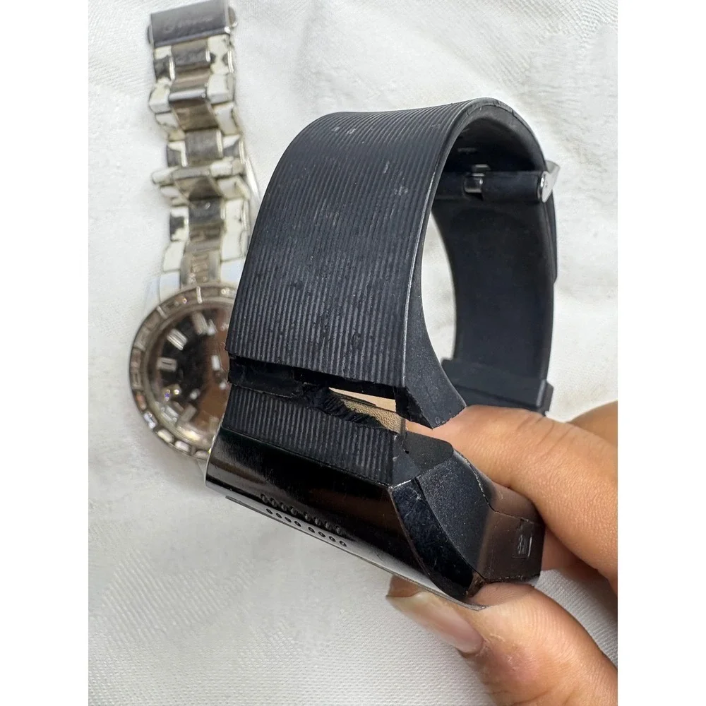 Chronograph Black Dial Brown Leather Strap Watch bundle